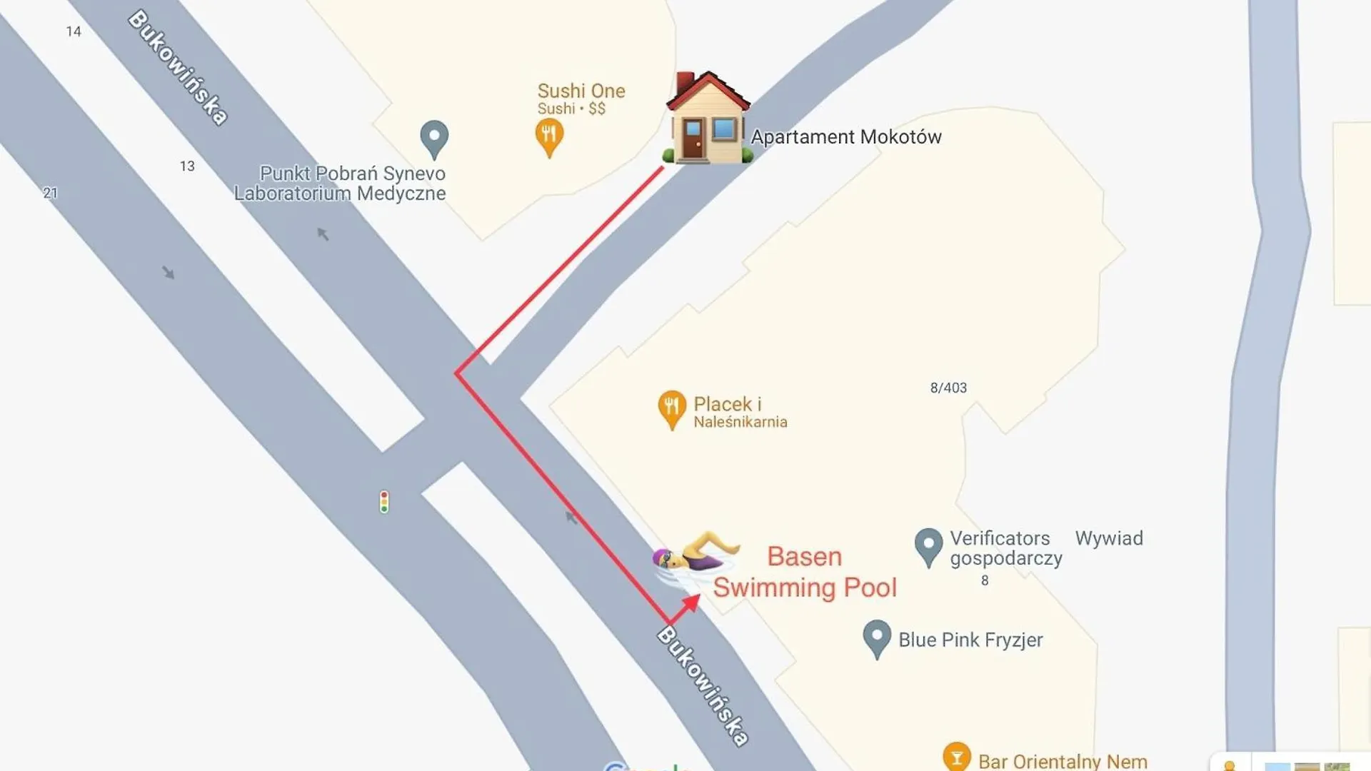 Apartament Mokotow -Basen- Warszawa
